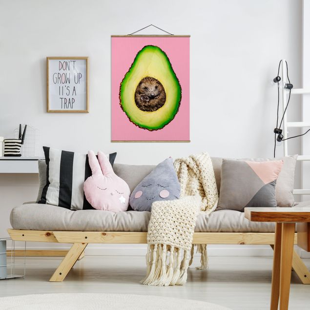 Billeder kunsttryk Avocado With Hedgehog