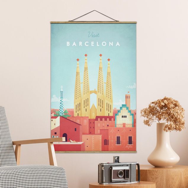 køkken dekorationer Travel Poster - Barcelona