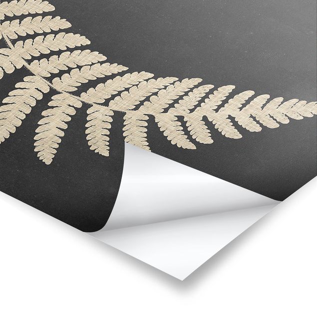 Plakater Fern With Linen Structure IV