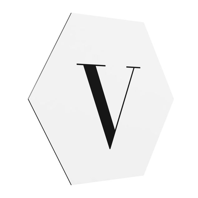 Billeder moderne Letter Serif White V