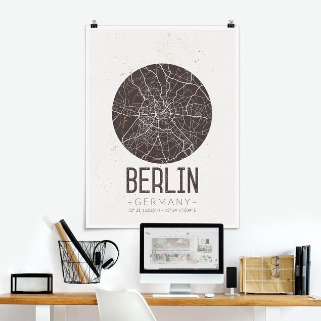 Billeder Berlin City Map Berlin - Retro