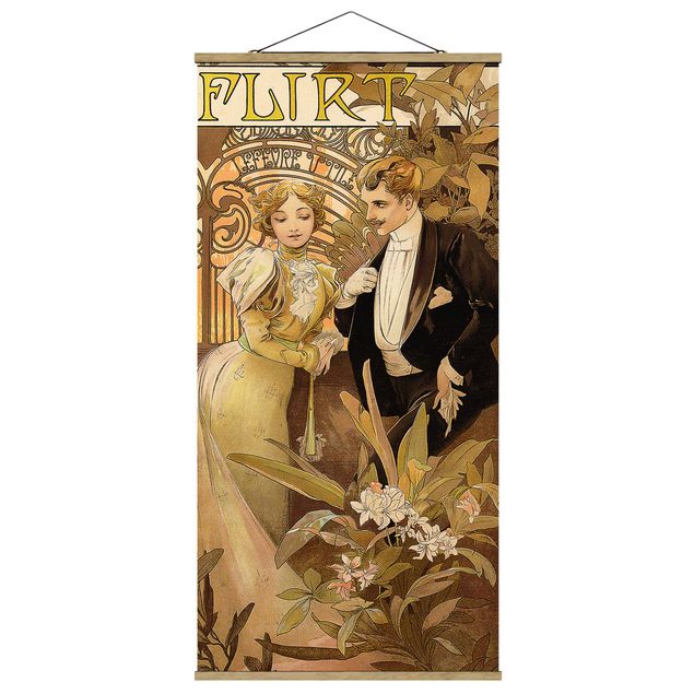 Billeder blomster Alfons Mucha - Advertising Poster For Flirt Biscuits