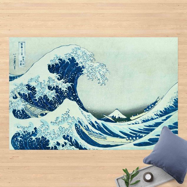 udendørs gulvtæppe Katsushika Hokusai - The Great Wave At Kanagawa