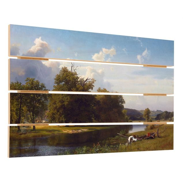 Billeder Albert Bierstadt - A River Landscape, Westphalia