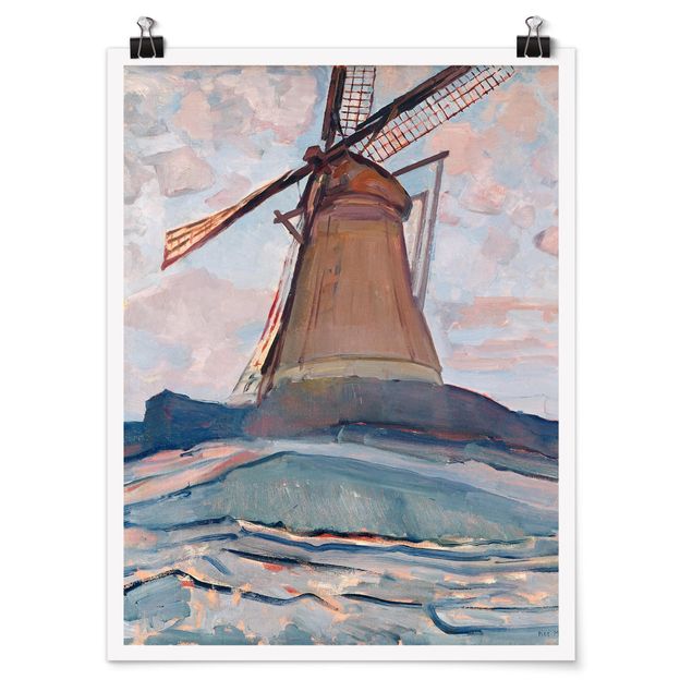 Plakater kunsttryk Piet Mondrian - Windmill