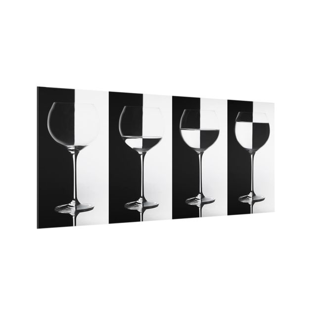 Stænkplader glas Wine Glasses In Black & White