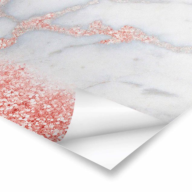 Billeder Marble Look With Pink Confetti