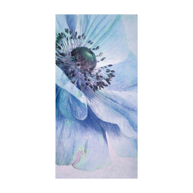 blomstret gulvtæppe Flower In Turquoise