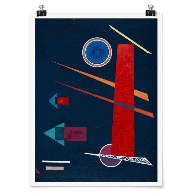 Plakater kunsttryk Wassily Kandinsky - Powerful Red