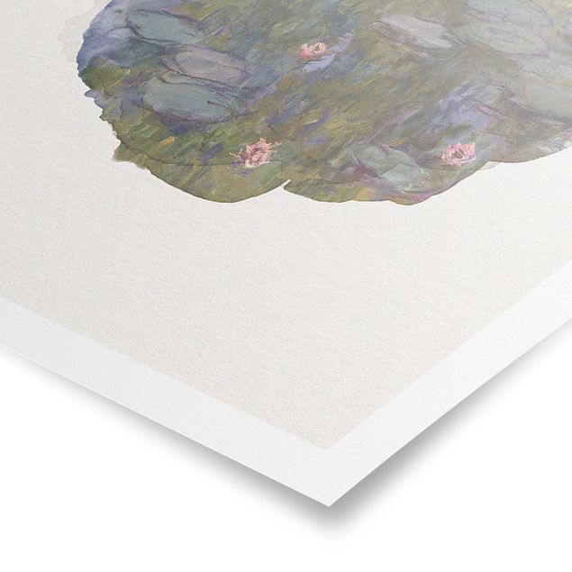 Plakater blomster WaterColours - Claude Monet - Water Lilies (Nympheas)