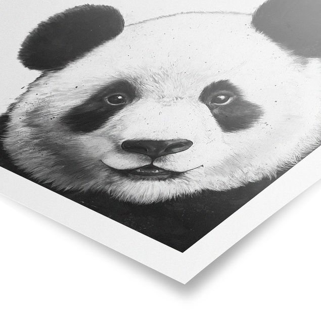 Plakater kunsttryk Illustration Panda Black And White Drawing