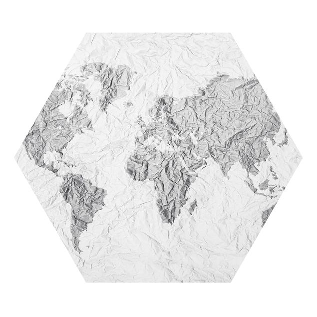 Forex Paper World Map White Grey