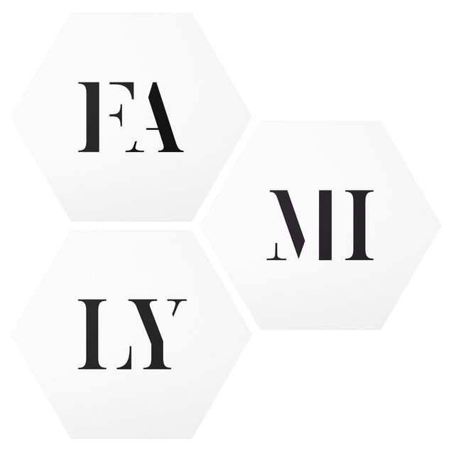 Billeder ordsprog Letters FAMILY Black Set I