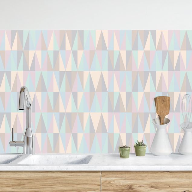 køkken dekorationer Triangles In Pastel Colours II