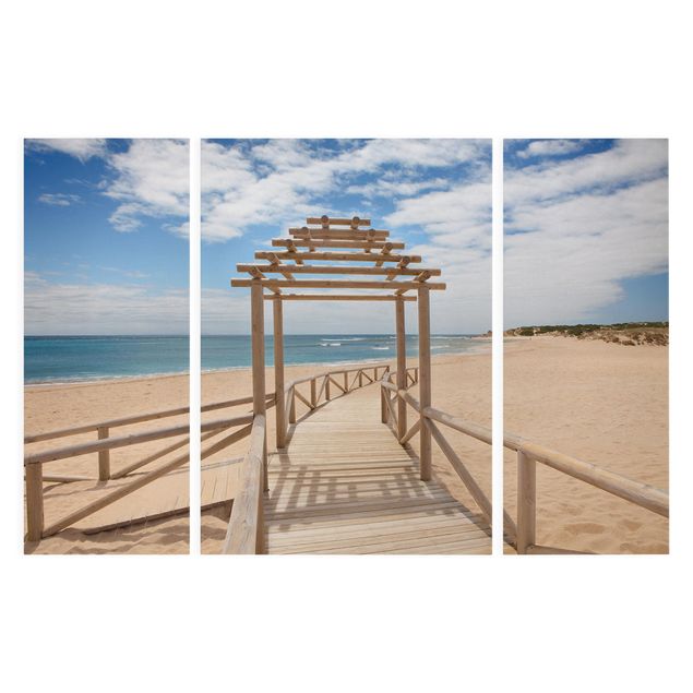 3D billeder Beach Path To The Sea In Andalusia