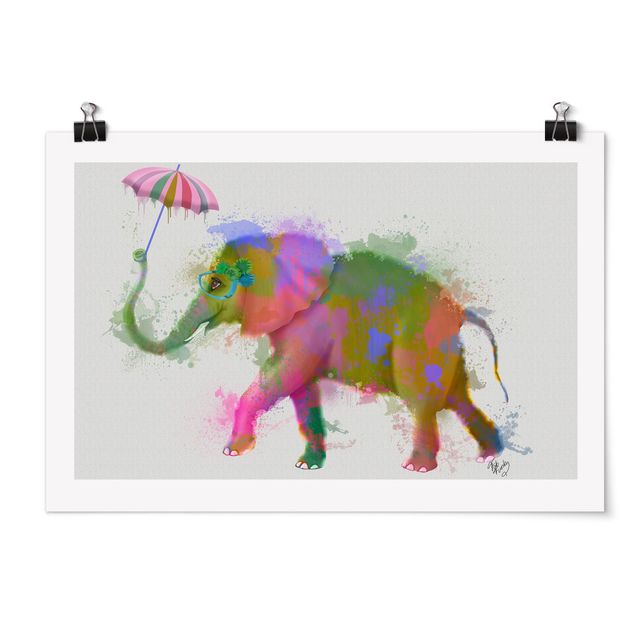 Billeder moderne Rainbow Splash Elephant