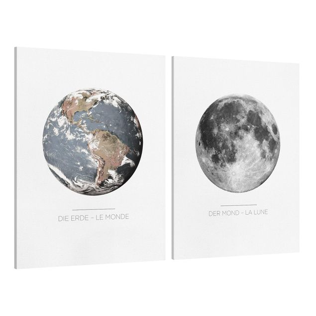 Billeder moderne Moon And Earth