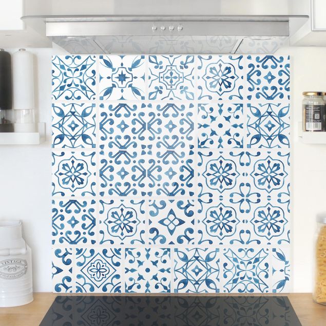 køkken dekorationer Tile pattern Blue White