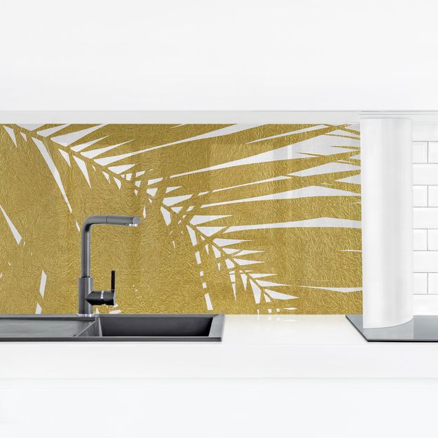 Stænkplade køkken View Through Golden Palm Leaves