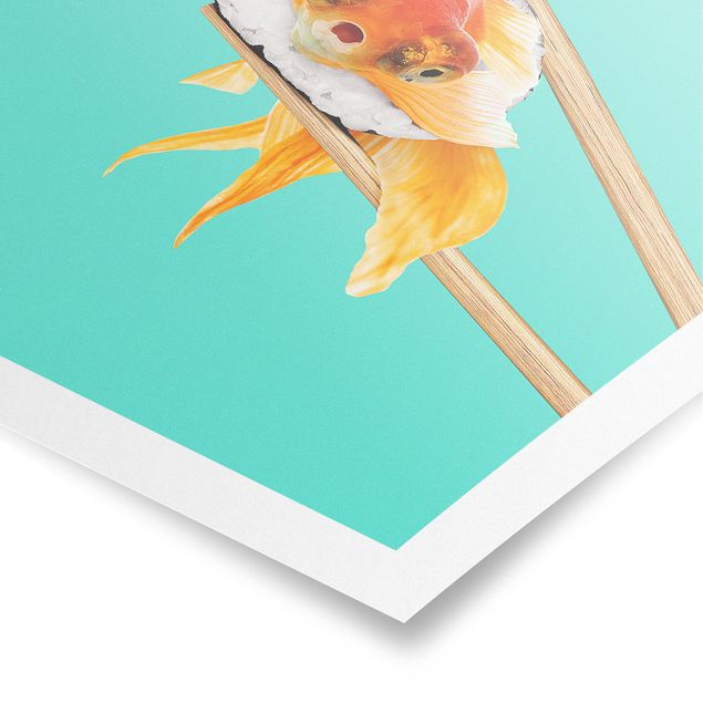Billeder kunsttryk Sushi With Goldfish