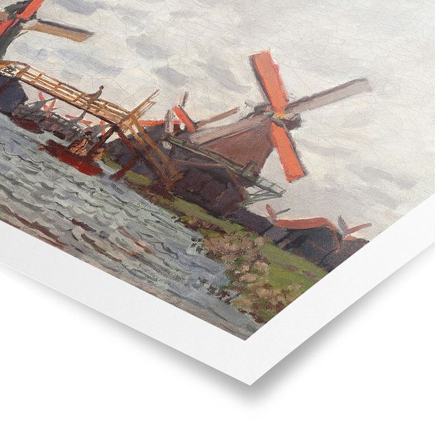 Billeder arkitektur og skyline Claude Monet - Windmills in Westzijderveld near Zaandam