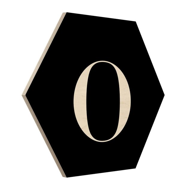 Sekskantede billeder Letter Serif Black O