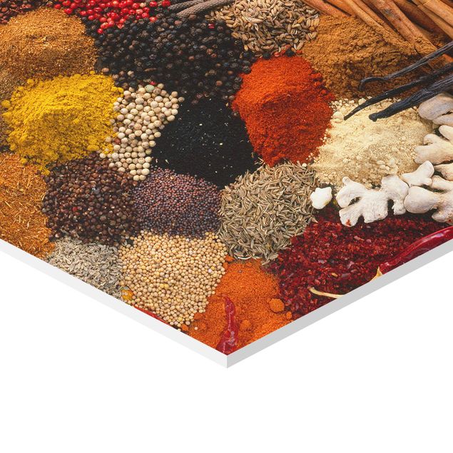 Sekskantede billeder Exotic Spices