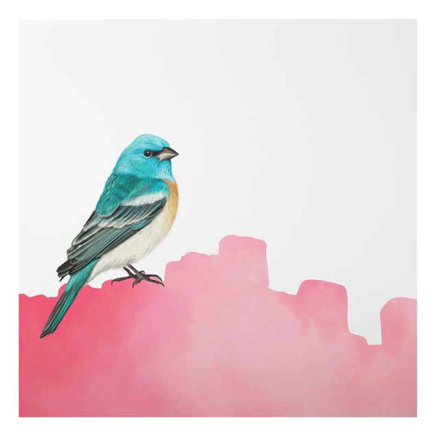 Billeder moderne Bird On Pink Backdrop