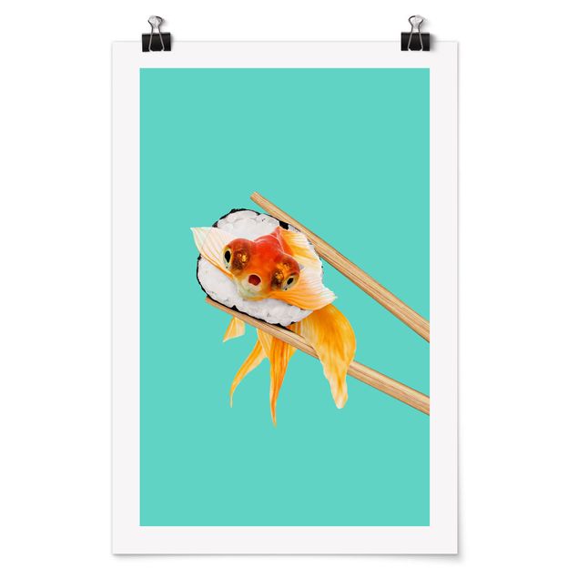 Plakater dyr Sushi With Goldfish