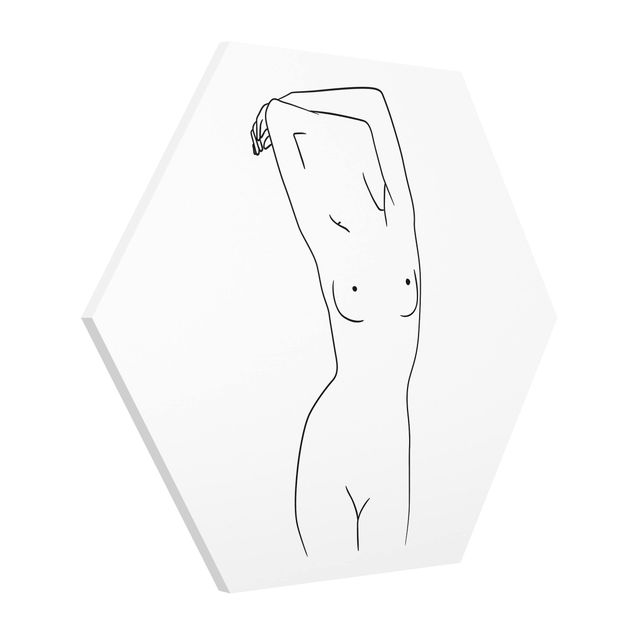 Billeder kunsttryk Line Art Nude Black And White