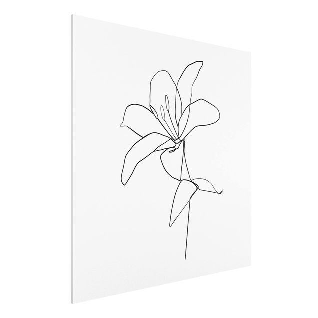 Kunst stilarter Line Art Flower Black White
