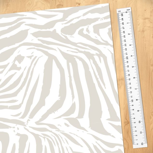 Møbelfolier grå Zebra Design Light Grey Stripe Pattern