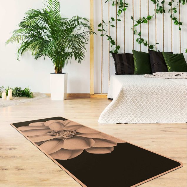 moderne gulvtæppe Dahlia Black And White