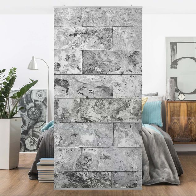 Rumdeler Stone Wall Natural Marble Grey