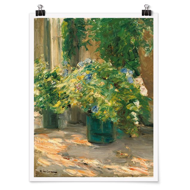 Plakater blomster Max Liebermann - Flower Pots In Front Of The House