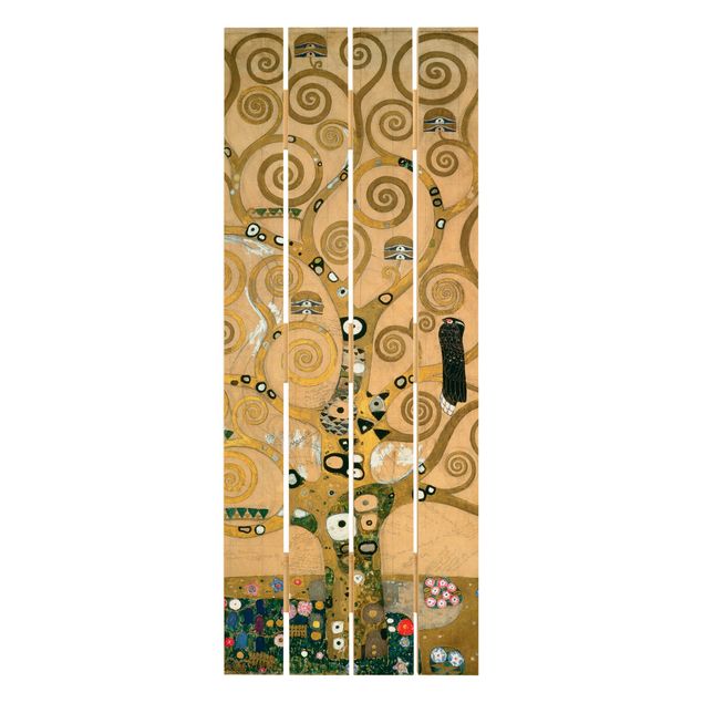 Prints på træ landskaber Gustav Klimt - The Tree of Life