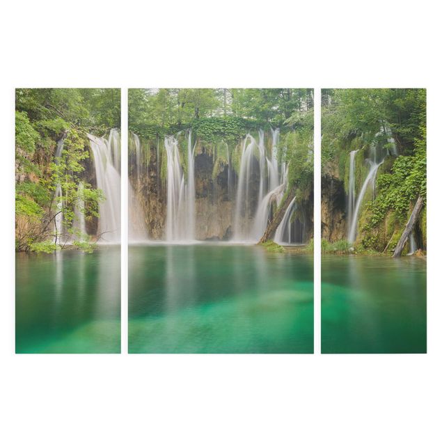 Billeder på lærred landskaber Waterfall Plitvice Lakes