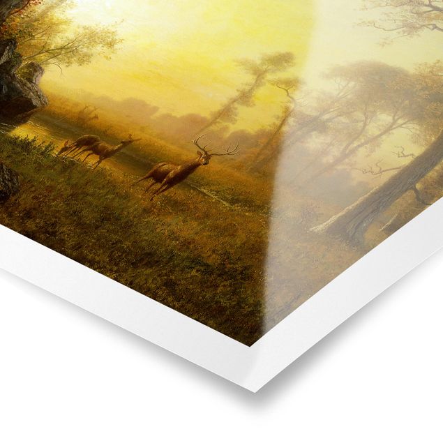Plakater kunsttryk Albert Bierstadt - Light in the Forest