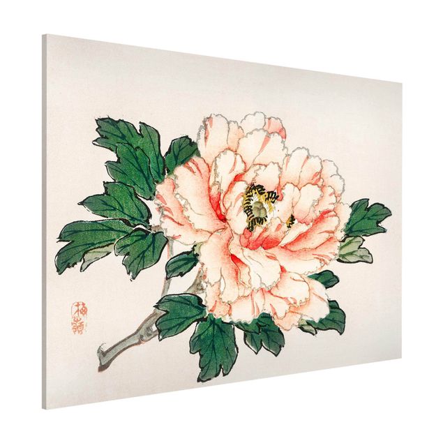 køkken dekorationer Asian Vintage Drawing Pink Chrysanthemum
