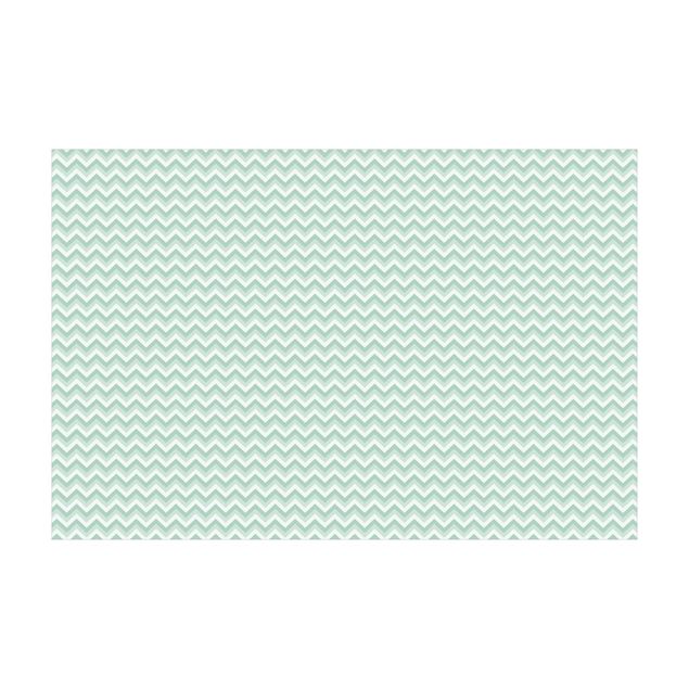 store gulvtæpper No.YK38 Zigzag Pattern Green