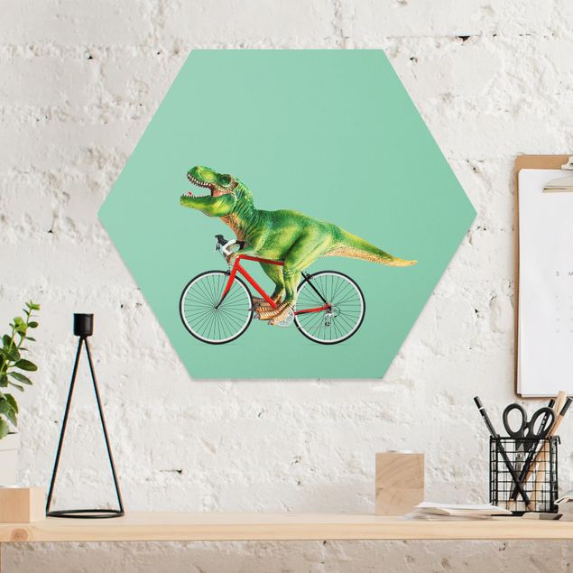 Børneværelse deco Dinosaur With Bicycle