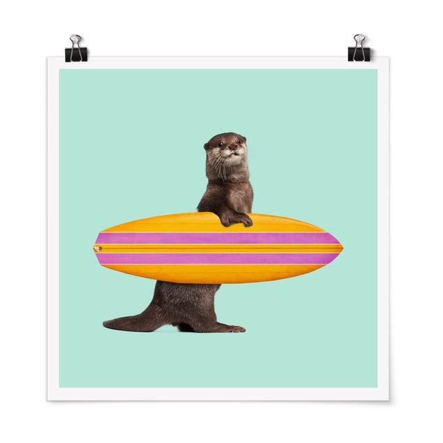 Billeder landskaber Otter With Surfboard