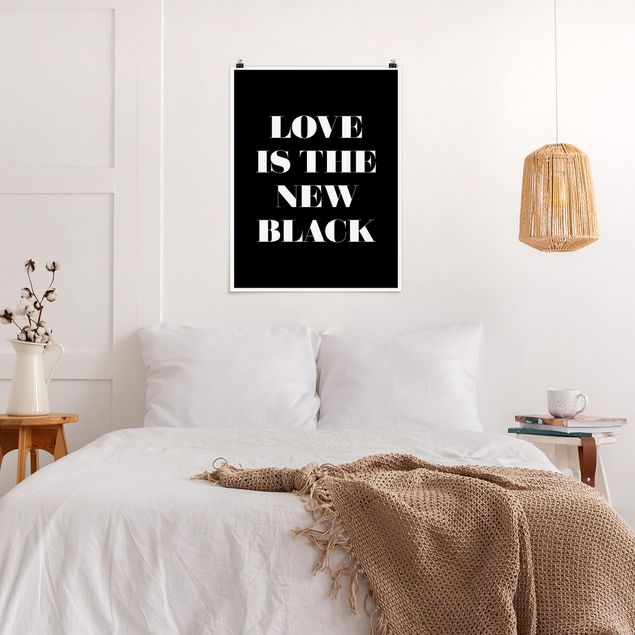 Plakater sort og hvid Love Is The New Black