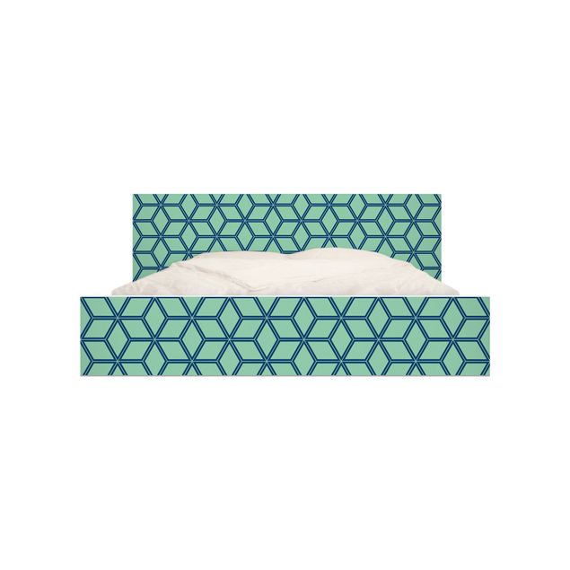 Selvklæbende folier Cube pattern Green