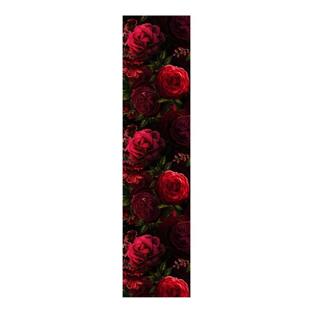 Panelgardiner blomster Red Roses In Front Of Black