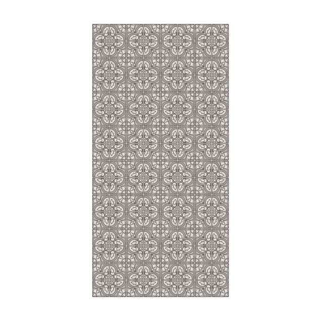 moderne gulvtæppe Tile Pattern Faro Grey