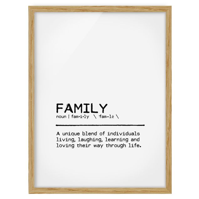 Billeder kunsttryk Definition Family Unique