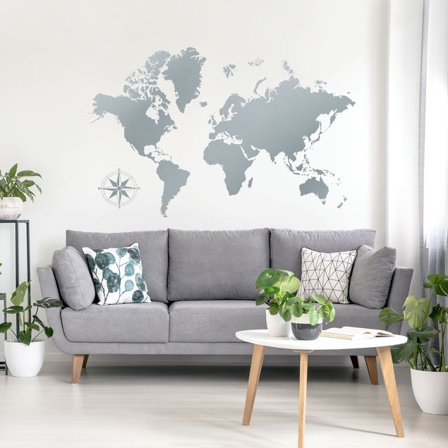 Wallstickers Detailed World Map
