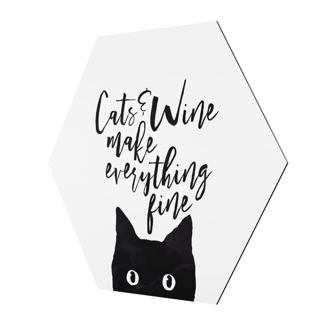 Billeder sort og hvid Cats And Wine make Everything Fine