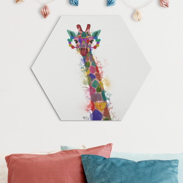 Billeder giraffer Rainbow Splash Giraffe